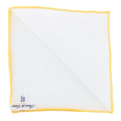 Fiori Di Lusso White Geometric Pocket Square - 12" x 12" (FL726177)