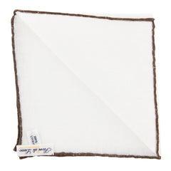 Fiori Di Lusso White Geometric Pocket Square - 12" x 12" (FL7251716)