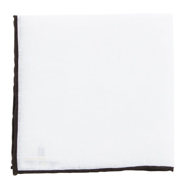 Fiori Di Lusso White Geometric Pocket Square - 12" x 12" (FN7181714)