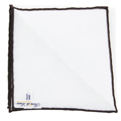Fiori Di Lusso White Geometric Pocket Square - 12" x 12" (FN7181714)