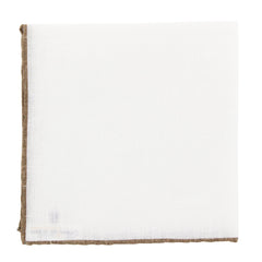 Fiori Di Lusso White Geometric Pocket Square - 12" x 12" (FL7251715)