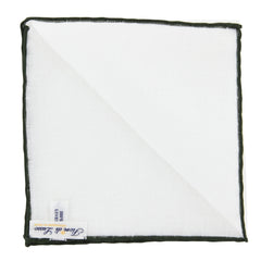 Fiori Di Lusso White Geometric Pocket Square - 12" x 12" (FL726173)