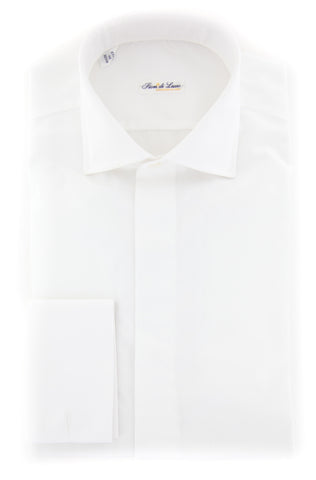 Fiori Di Lusso White Tuxedo Shirt - Slim