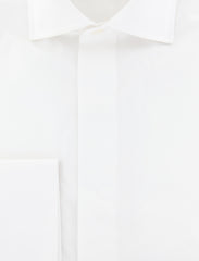 Fiori Di Lusso White Solid Tuxedo Shirt - Full - (FLTP376781MFS) - Parent