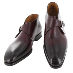 Fiori Di Lusso Burgundy Boots - Monk Straps - 6/5 - (FBU11374)