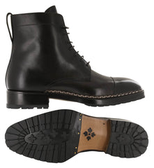 Fiori Di Lusso Dark Brown Leather Cap Toe Boots - (531) - Parent
