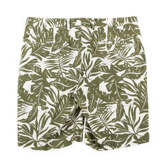 Finamore Napoli Olive Green Palm Leaf Bermuda Shorts - Slim - (ED) - Parent