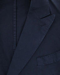 Finamore Napoli Navy Blue Cotton Solid Sportcoat - (FNOOCOX1) - Parent