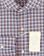 Finamore Napoli Blue Plaid Shirt - Extra Slim - (2018022840) - Parent