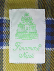 Finamore Napoli Yellow Check Shirt - Extra Slim - (FN830178) - Parent