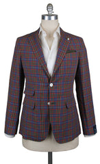 Finamore Napoli Blue Linen Plaid Sportcoat - 40/50 - (GID88001002)
