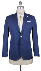 New $950 Finamore Napoli Blue Cotton Blend Sportcoat - (FNSPT880015) - Parent