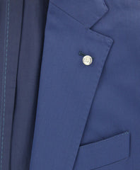 New $950 Finamore Napoli Blue Cotton Blend Sportcoat - (FNSPT880015) - Parent