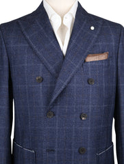 Finamore Napoli Dark Blue Window Pane Sportcoat - (FN117171) - Parent