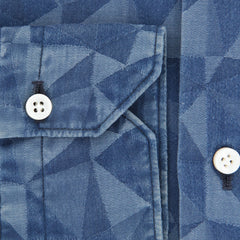 Finamore Napoli Blue Fancy Cotton Shirt - Extra Slim - (PW) - Parent