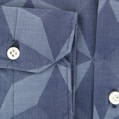 Finamore Napoli Blue Fancy Cotton Shirt - Extra Slim - (PV) - Parent