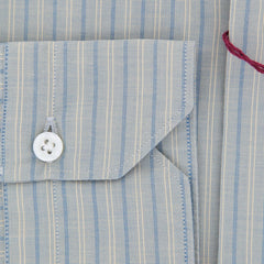 Finamore Napoli Blue Striped Cotton Shirt - Extra Slim - (PT) - Parent