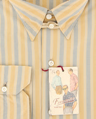 Finamore Napoli Yellow Striped Shirt - Extra Slim - (FNHERI42281AUS) - Parent