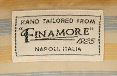 Finamore Napoli Yellow Striped Shirt - Extra Slim - (FNHERI42281AUS) - Parent