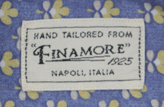 Finamore Napoli Light Blue Floral Cotton Shirt - Extra Slim - (Y2) - Parent