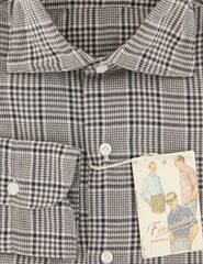 Finamore Napoli Dark Blue Plaid Flannel Shirt - Extra Slim - (ZA) - Parent