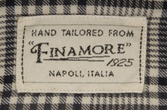 Finamore Napoli Dark Blue Plaid Flannel Shirt - Extra Slim - (ZA) - Parent