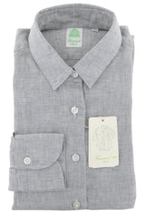 Finamore Napoli Light Gray Houndstooth Shirt - Extra Slim - (UI) - Parent