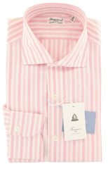 Finamore Napoli Pink Striped Cotton Shirt - Extra Slim - (FC) - Parent