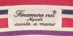 Finamore Napoli Red Striped Shirt - Extra Slim - (201803169) - Parent