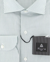 Finamore Napoli Green Striped Shirt - Extra Slim - (2018031613) - Parent