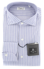 Finamore Napoli Navy Blue Striped Shirt - Extra Slim - (201802261) - Parent