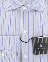 Finamore Napoli Navy Blue Striped Shirt - Extra Slim - (201802261) - Parent