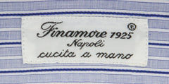 Finamore Napoli Navy Blue Striped Shirt - Extra Slim - (201802261) - Parent
