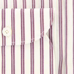 Finamore Napoli White Striped Shirt - Extra Slim - (F1171810) - Parent