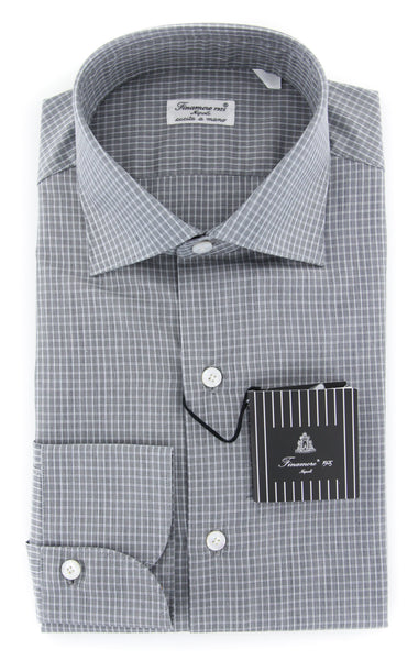 Finamore Napoli Gray Fancy Shirt - Extra Slim - (2018031610) - Parent