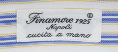 Finamore Napoli White Striped Shirt - Extra Slim - (F15183) - Parent