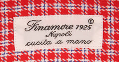 Finamore Napoli Red Shephard's Shirt - Extra Slim -(F117189) - Parent