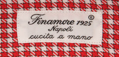 Finamore Napoli Red Micro-Check Shirt - Slim - (FN831171) - Parent