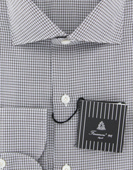 Finamore Napoli Brown Micro-Check Shirt - Slim - (FN818175) - Parent