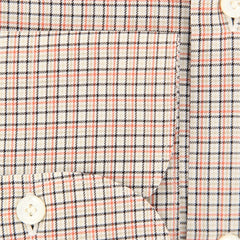 Finamore Napoli Off White Plaid Shirt - Extra Slim - (2018022324) - Parent