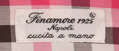 Finamore Napoli Pink Check Shirt - Extra Slim - (F14182) - Parent