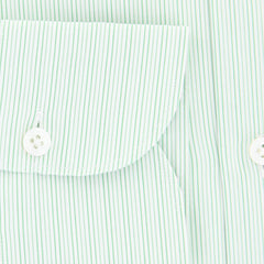 Finamore Napoli Green Striped Cotton Shirt - Slim - (E7) - Parent