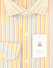 Finamore Napoli Yellow Striped Cotton Shirt - Slim - (F0) - Parent