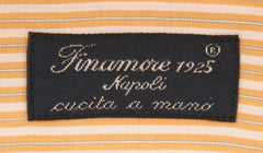 Finamore Napoli Orange Striped Shirt - Slim - (2018031429) - Parent