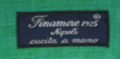 Finamore Napoli Green Solid Linen Shirt - Slim - (900) - Parent