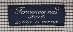 Finamore Napoli Brown Micro-Check Cotton Shirt - Slim - (YO) - Parent