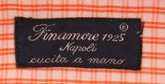 Finamore Napoli Orange Check Shirt - Slim - (2018031426) - Parent