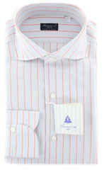 Finamore Napoli Light Blue Striped Shirt - Slim - (2018031514) - Parent