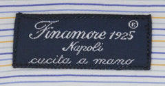 Finamore Napoli White Striped Cotton Shirt - Slim - (758) - Parent