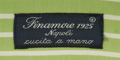 Finamore Napoli Light Green Striped Shirt - Slim - (2018030125) - Parent